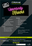 Click to download opportunity Knocks flyer